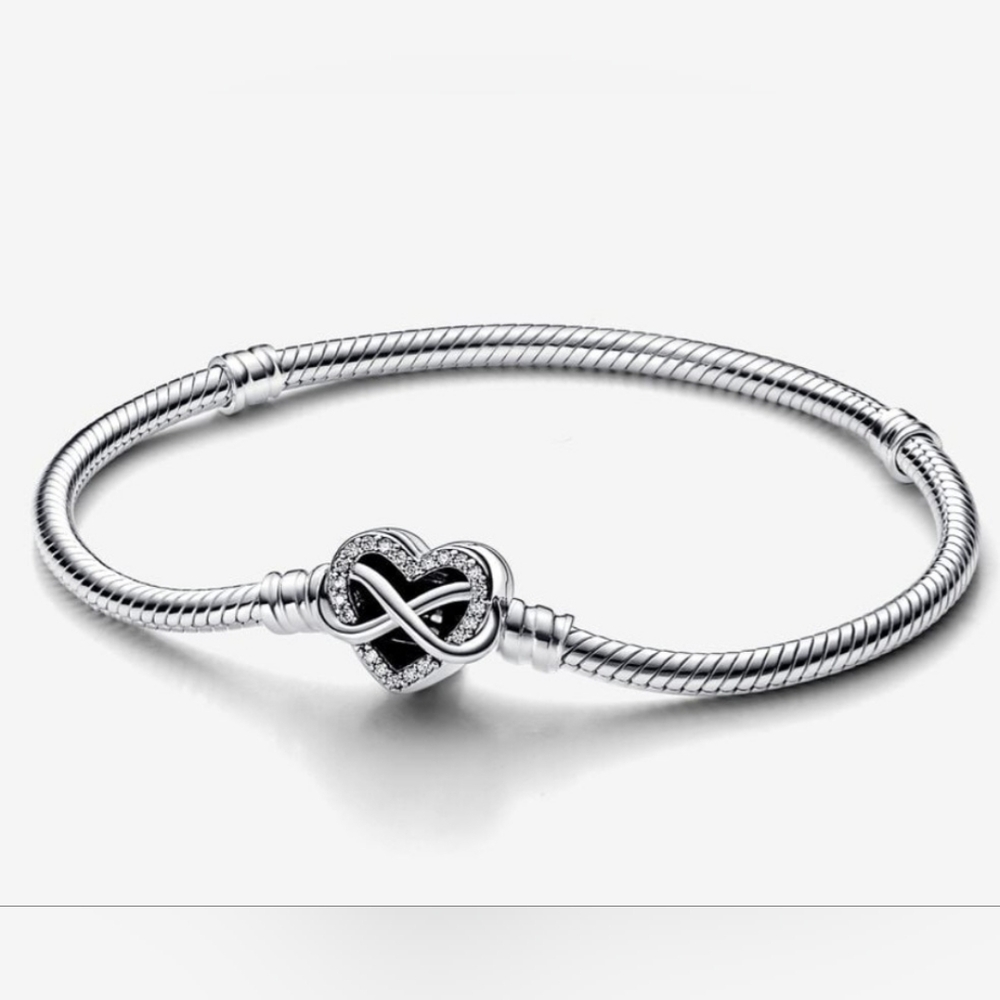 Silver Infinity Heart Bracelet